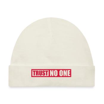 trust no one Zitat - Baby Premium Organic Mütze - Naturweiß - Vorne