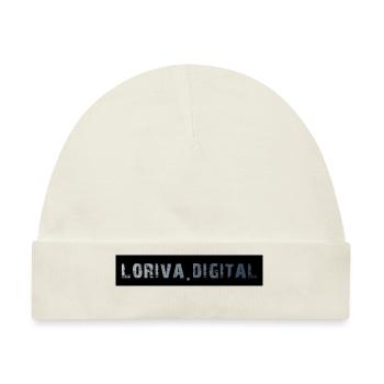 logo loriva digital 1 - Baby Premium Organic Mütze - Naturweiß - Vorne