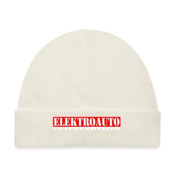 Elektroauto = sauber "heizen" - Baby Premium Organic Mütze - Naturweiß - Vorne
