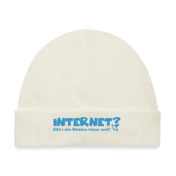 Internet Shirt - Baby Premium Organic Mütze - Naturweiß - Vorne