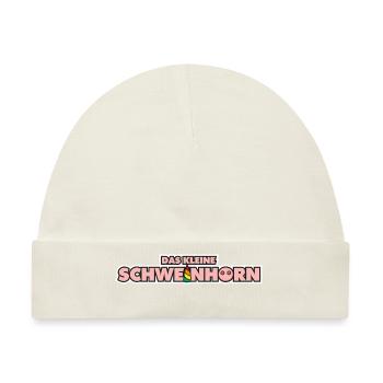 Das kleine Schweinhorn Logo bunt - Baby Premium Organic Mütze - Naturweiß - Vorne