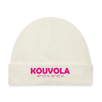 Kouvola - Finland - Coordinates Longitude Latitude - Baby Premium Organic Mütze - Naturweiß - Vorne