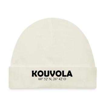 Kouvola - Finland - Coordinates Longitude Latitude - Baby Premium Organic Mütze - Naturweiß - Vorne