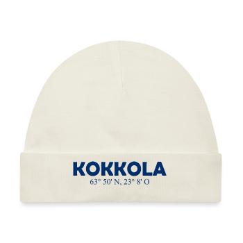 Kokkola - Finland - Coordinates Longitude Latitude - Baby Premium Organic Mütze - Naturweiß - Vorne