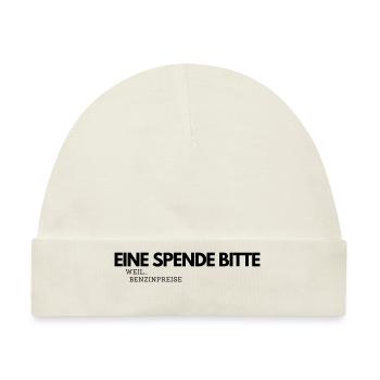Eine Spende bitte - Baby Premium Organic Mütze - Naturweiß - Vorne