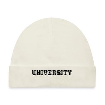 University Universität College - Baby Premium Organic Mütze - Naturweiß - Vorne
