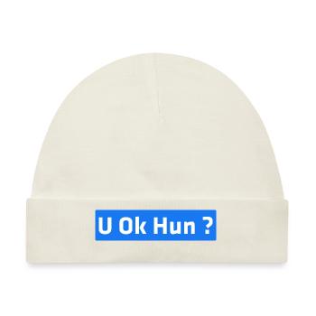U Ok Hun? - Baby Premium Organic Mütze - Naturweiß - Vorne