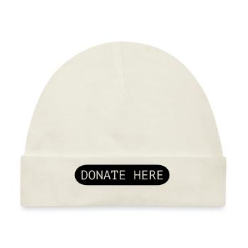 Donate here - Baby Premium Organic Mütze - Naturweiß - Vorne