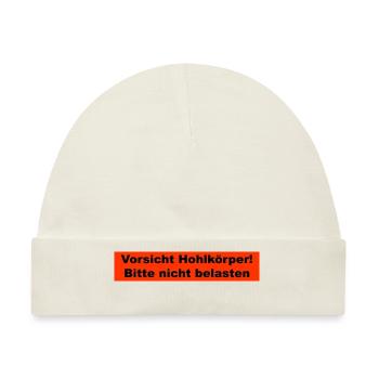 Vorsicht Hohlkörper - Baby Premium Organic Mütze - Naturweiß - Vorne