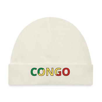 Flagge des Kongo - Baby Premium Organic Mütze - Naturweiß - Vorne