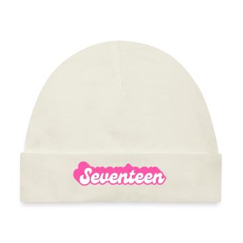 Siebzehn Geburtstag - 17. Geburtstag retro pink - Baby Premium Organic Mütze - Naturweiß - Vorne