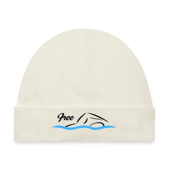 Freistil Schwimmen - Baby Premium Organic Mütze - Naturweiß - Vorne