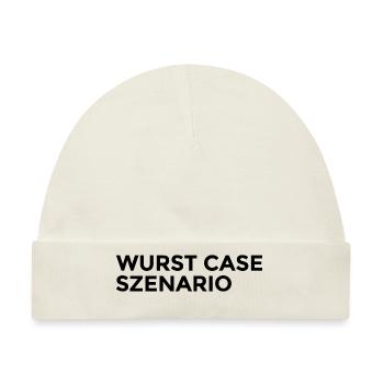 WURST CASE SZENARIO schwarz - Baby Premium Organic Mütze - Naturweiß - Vorne
