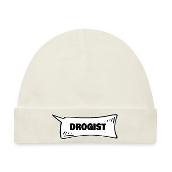 Drogist als Sprechblase - Baby Premium Organic Mütze - Naturweiß - Vorne