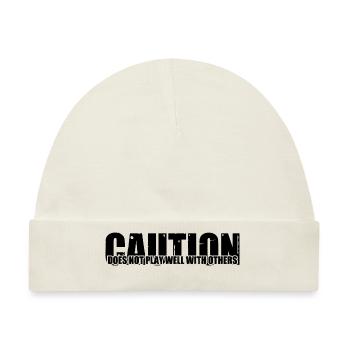 Caution Does Not Play Well With Others 69 - Baby Premium Organic Mütze - Naturweiß - Vorne
