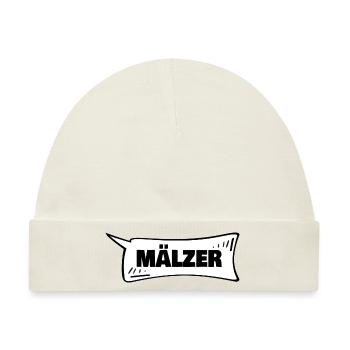 Mälzer als Sprechblase - Baby Premium Organic Mütze - Naturweiß - Vorne