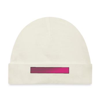 Farbverlauf Pink Balken - Baby Premium Organic Mütze - Naturweiß - Vorne