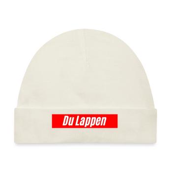 Du Lappen, beleidigung als Design - Baby Premium Organic Mütze - Naturweiß - Vorne