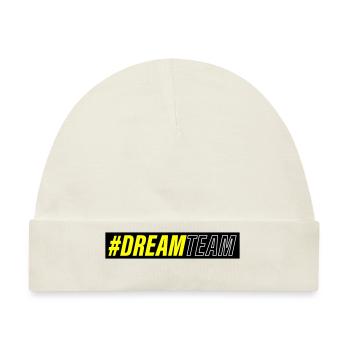 dream team - Baby Premium Organic Mütze - Naturweiß - Vorne