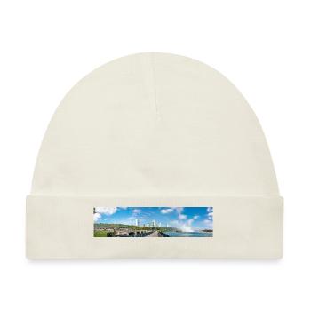 Die Skyline von Niagara City und das Panorama der Niagarafälle - Baby Premium Organic Mütze - Naturweiß - Vorne