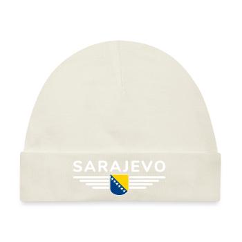 Sarajevo Bosnien Fan T-Shirt - Baby Premium Organic Mütze - Naturweiß - Vorne