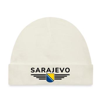 Sarajevo Bosnien Fan T-Shirt - Baby Premium Organic Mütze - Naturweiß - Vorne