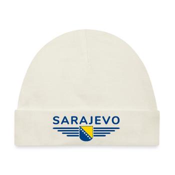 Sarajevo Bosnien Fan T-Shirt - Baby Premium Organic Mütze - Naturweiß - Vorne