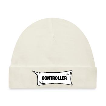 Sprechblase Controller - Baby Premium Organic Mütze - Naturweiß - Vorne