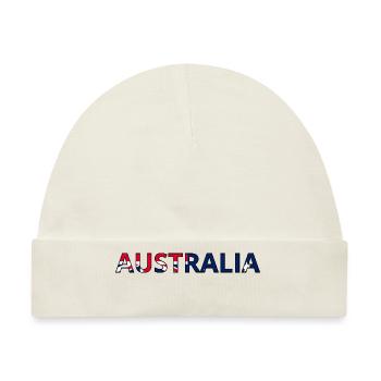 Australien Flagge - Baby Premium Organic Mütze - Naturweiß - Vorne