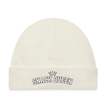 Snack Queen – lustige Krone und Snack-Lover-Design - Baby Premium Organic Mütze - Naturweiß - Vorne