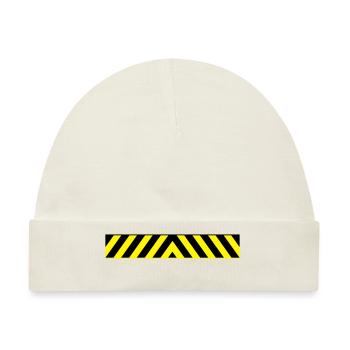 Warning 2 Warnbalken - Baby Premium Organic Mütze - Naturweiß - Vorne