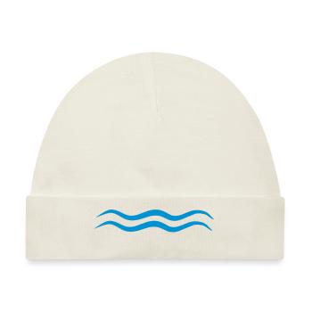 Wasser - Baby Premium Organic Mütze - Naturweiß - Vorne