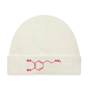Chemische Molekülformel von Dopamin - Baby Premium Organic Mütze - Naturweiß - Vorne
