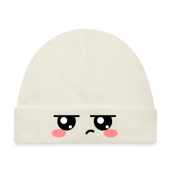 Genervte Augen Kawaii Süß - Baby Premium Organic Mütze - Naturweiß - Vorne