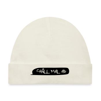 chill mal ab - Bleib locker - Baby Premium Organic Mütze - Naturweiß - Vorne