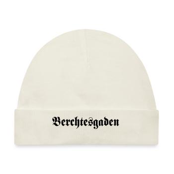 Berchtesgaden Schriftzug schwarz - Baby Premium Organic Mütze - Naturweiß - Vorne