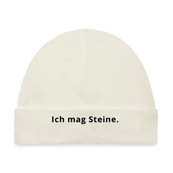 Steine - Baby Premium Organic Mütze - Naturweiß - Vorne
