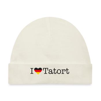 I love Tatort - Baby Premium Organic Mütze - Naturweiß - Vorne