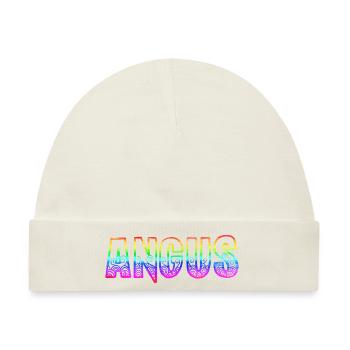 angus rs regenbogen - Baby Premium Organic Mütze - Naturweiß - Vorne