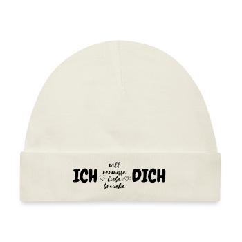 Ich liebe dich - Baby Premium Organic Mütze - Naturweiß - Vorne