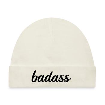 badass - Baby Premium Organic Mütze - Naturweiß - Vorne