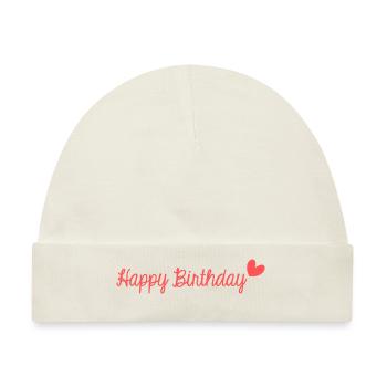 JAHRESTAG. ALLES GUTE ZUM GEBURTSTAG!. ALLES GUTE ZUM GEBURTSTAG!. - Baby Premium Organic Mütze - Naturweiß - Vorne