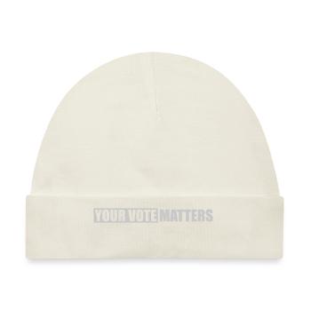 your vote matters Zitat - Baby Premium Organic Mütze - Naturweiß - Vorne