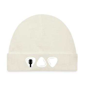 Gitarre Musik Plektrum Plektron Gitarrist - Baby Premium Organic Mütze - Naturweiß - Vorne