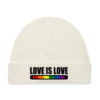 Love is love - Baby Premium Organic Mütze - Naturweiß - Vorne