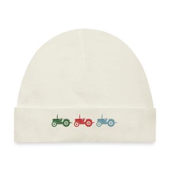 Traktor "retro Trecker" Ackerschlepper Bulldog - Baby Premium Organic Mütze - Naturweiß - Vorne