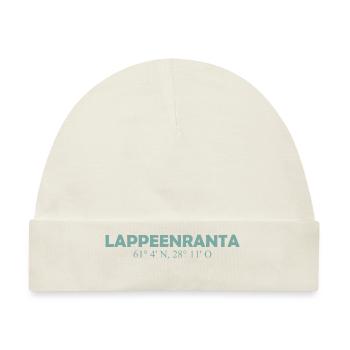 Lappeenranta - Finland - Coordinates - Longitude - Baby Premium Organic Mütze - Naturweiß - Vorne