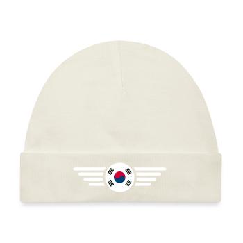Süd Korea - Baby Premium Organic Mütze - Naturweiß - Vorne
