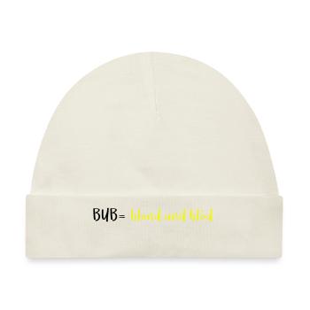 SVG Logo BUB - Baby Premium Organic Mütze - Naturweiß - Vorne