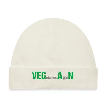 VEGetables AgaiN - Vegan - Baby Premium Organic Mütze - Naturweiß - Vorne